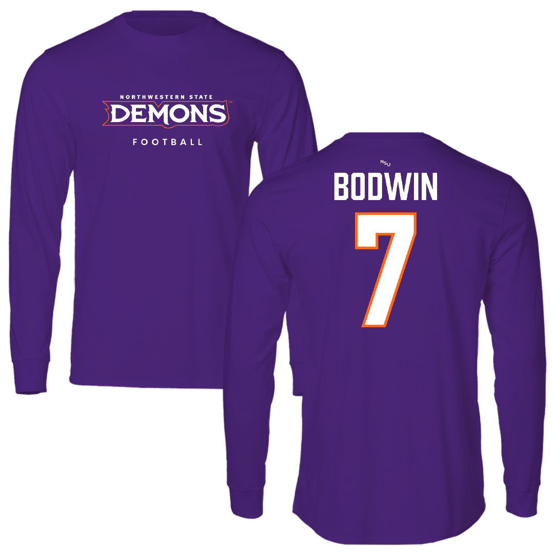 Northwestern State University Football Purple Demons Long Sleeve - #7 Jeremiah Bodwin