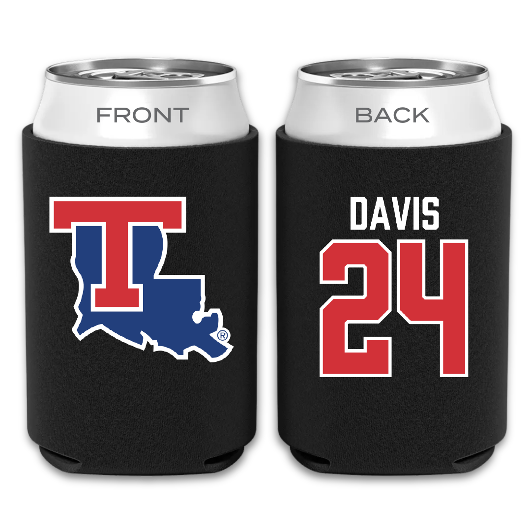 Louisiana Tech University Baseball Black Can Cooler - #24 Dalton Davis