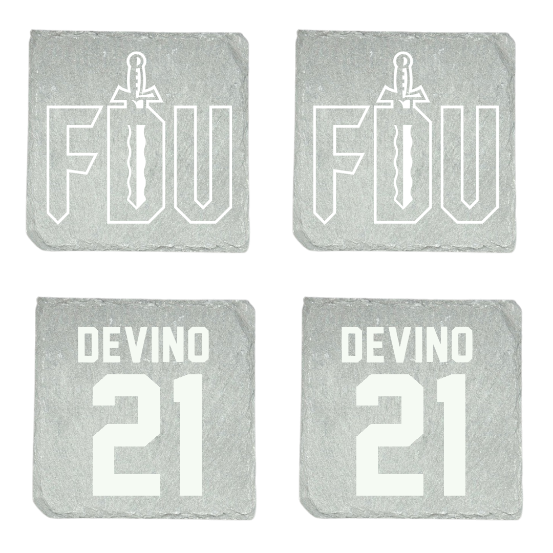 Fairleigh Dickinson University-Metropolitan Campus Lacrosse Stone Coaster (4 Pack)  - #21 Mia Devino