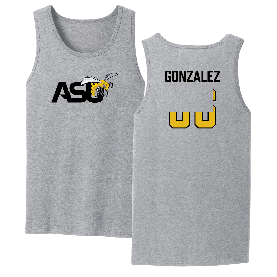 Alabama State University Football Sport Gray Tank Top - #86 Drake Gonzalez