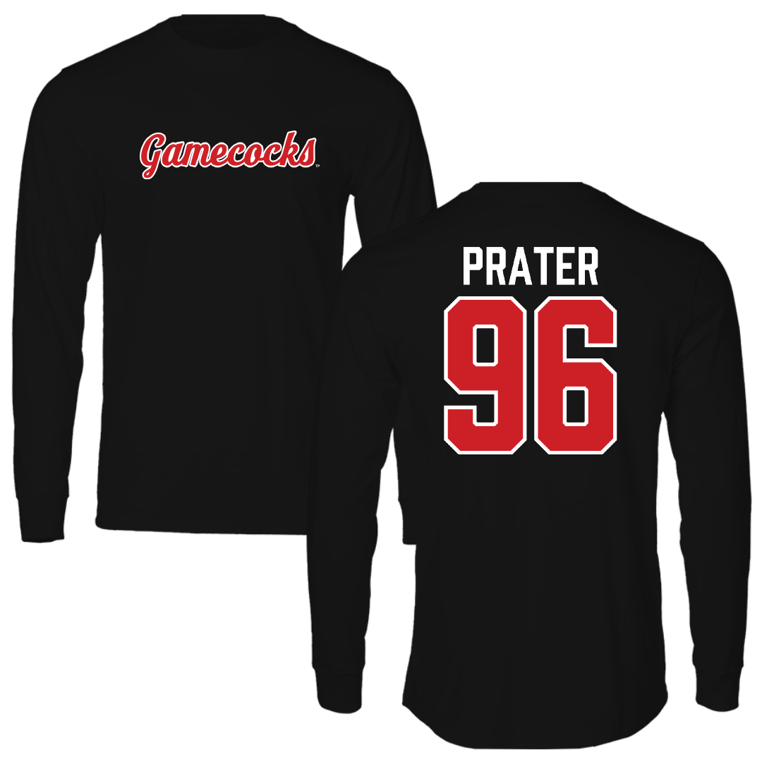 Jacksonville State University Football Black Performance Long Sleeve - #96 Darrell Prater