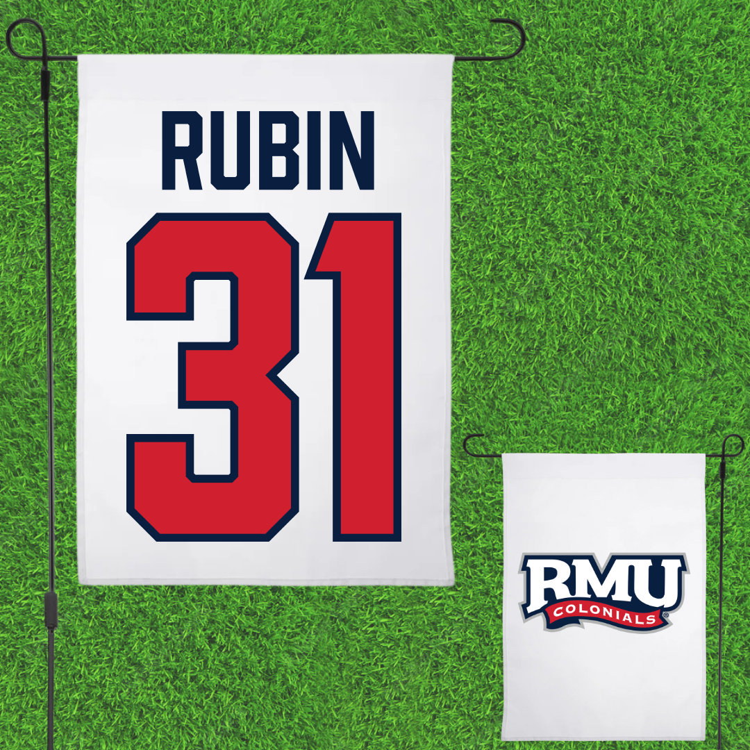 Robert Morris University Ice Hockey White Garden Flag - #31 Liv Rubin