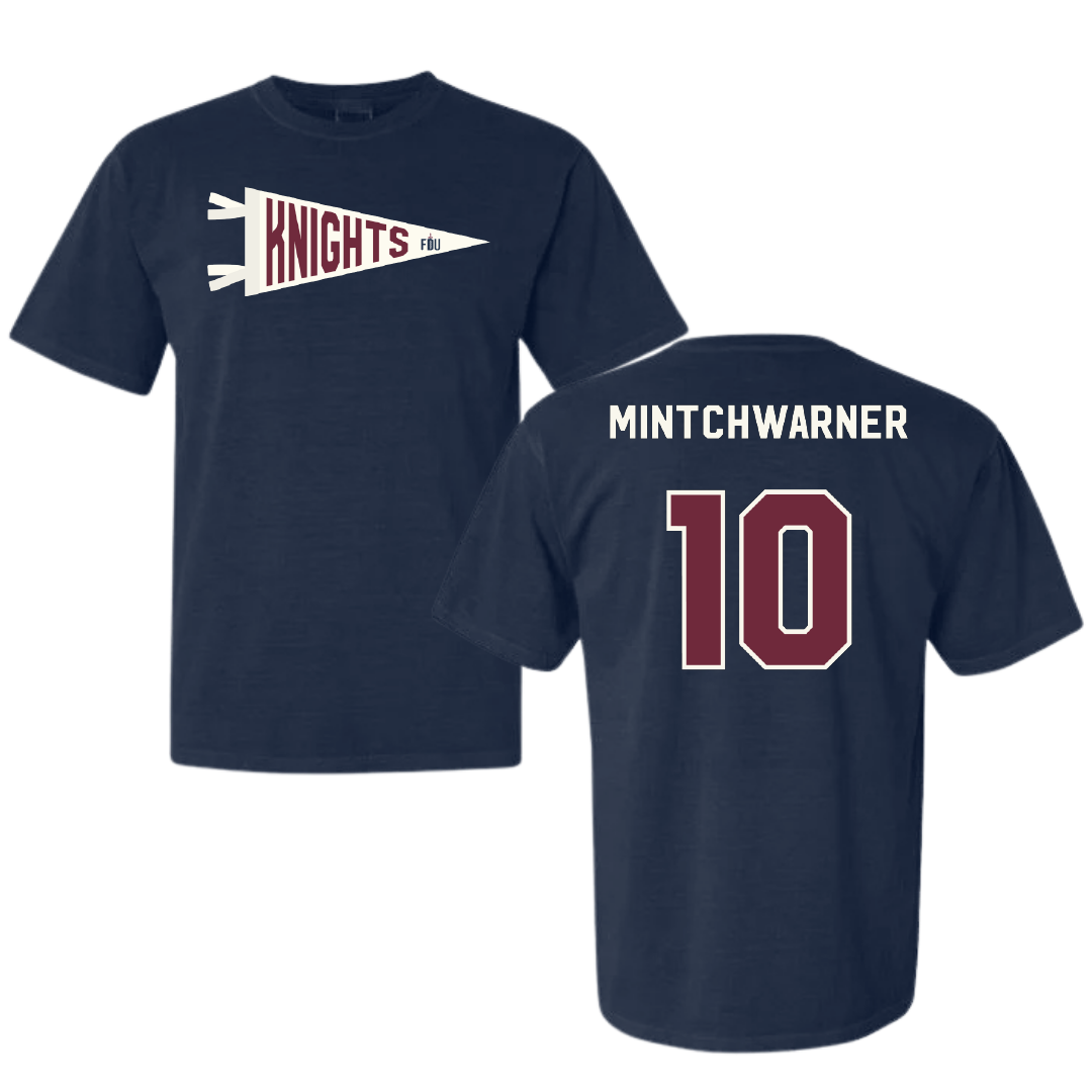 Fairleigh Dickinson University-Metropolitan Campus Lacrosse Navy Pennant Comfort Colors Tee - #10 Lane Mintchwarner