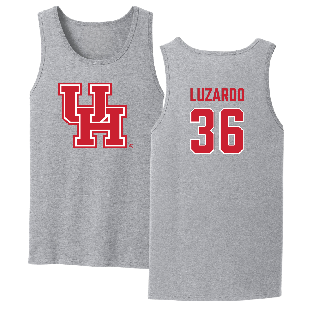 University of Houston Baseball Sport Gray Tank Top - #36 Diego Luzardo