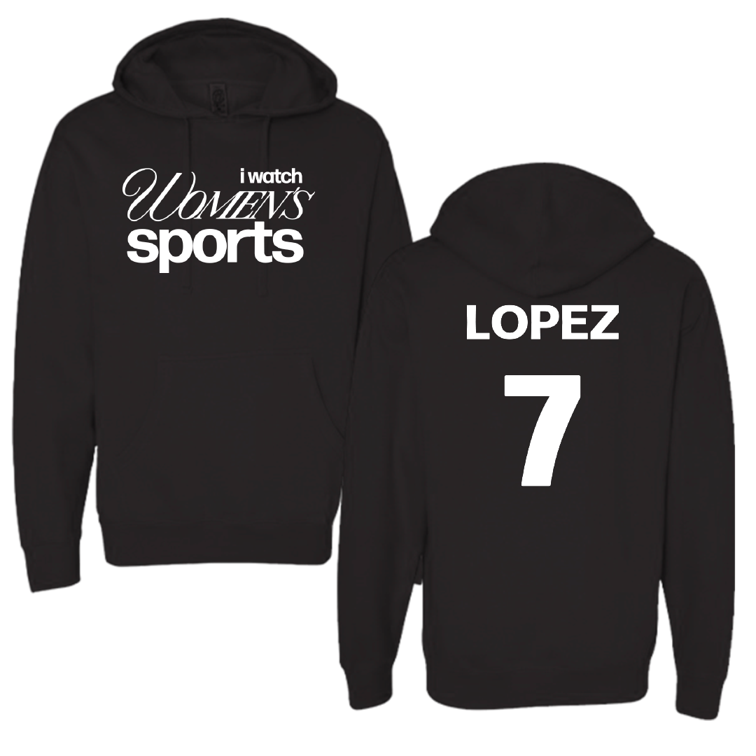 Northwestern State University Soccer Black WHM Hoodie - #7 Sabrina Lopez