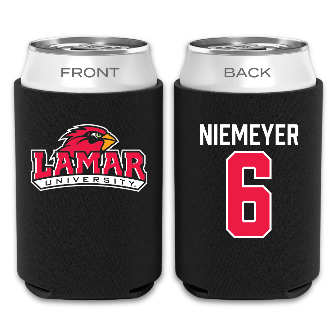 Lamar University Soccer Black Can Cooler - #6 Kaitlyn Niemeyer