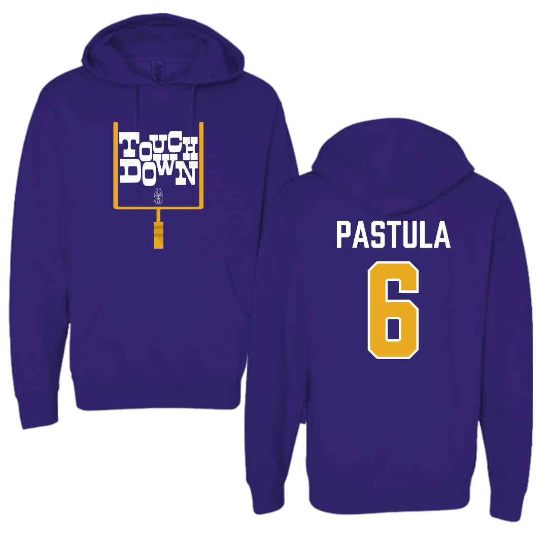 University at Albany Football Purple Touchdown Hoodie - #6 Tyler Pastula