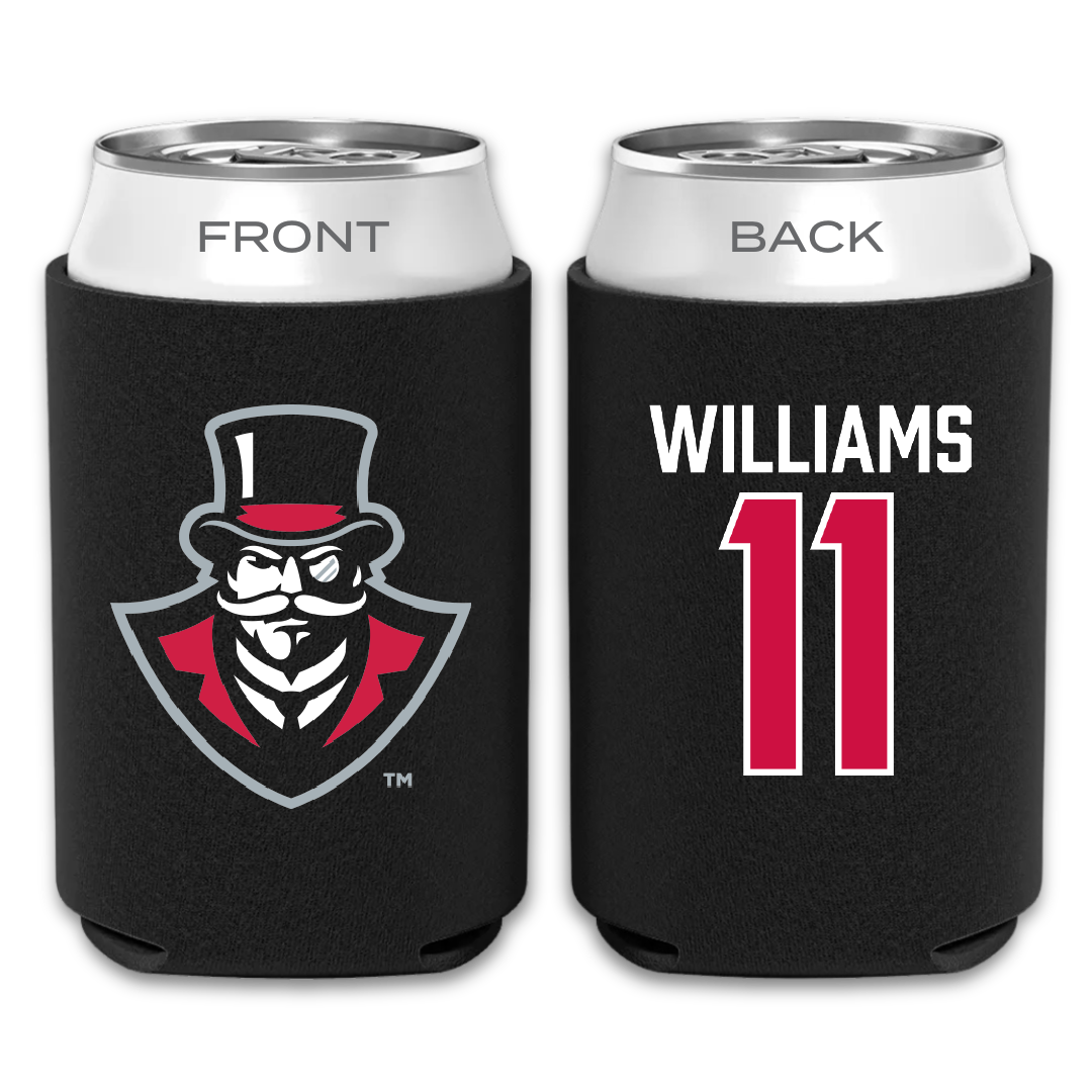 Austin Peay State University Football Black Can Cooler - #11 Brodie Williams