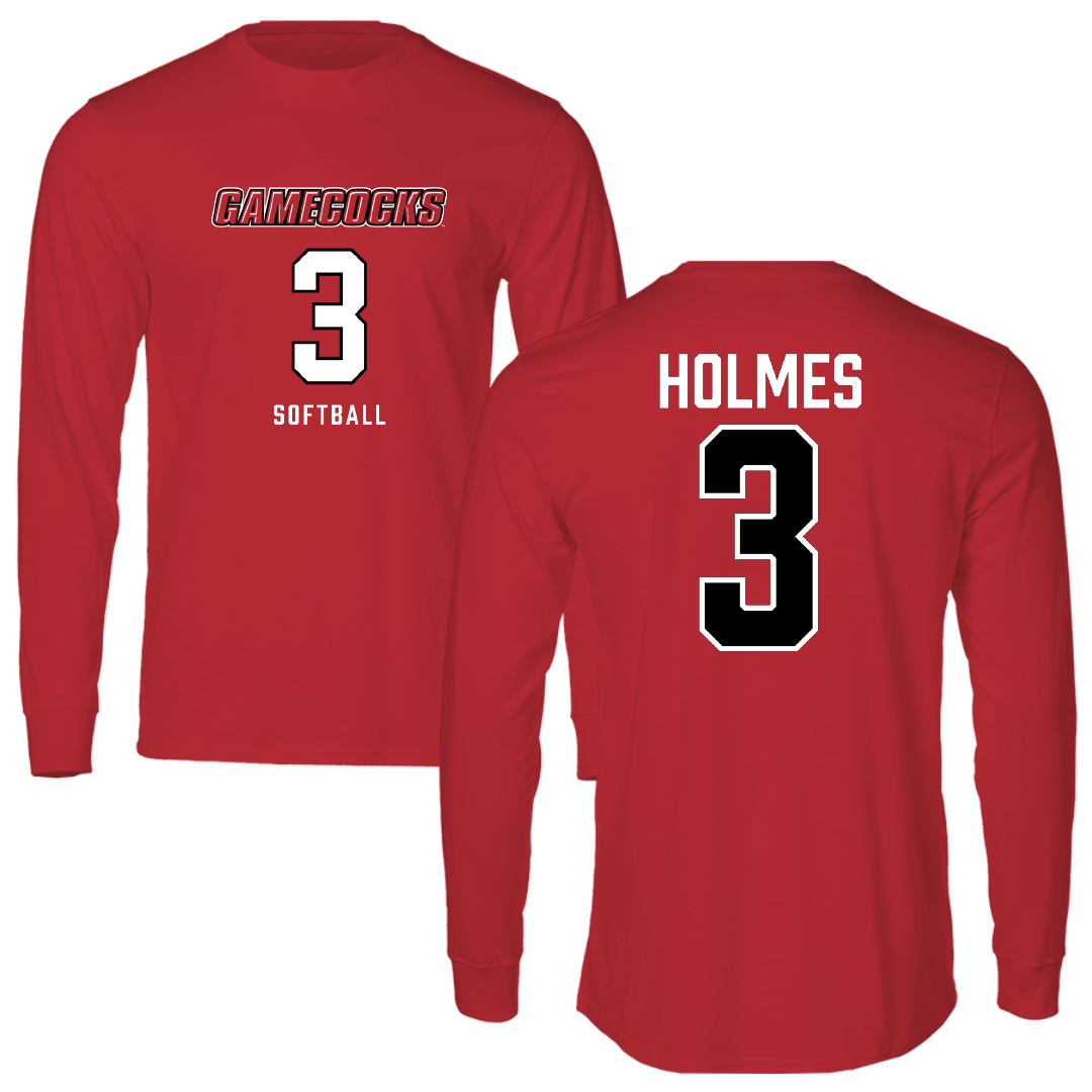 Jacksonville State University Softball Red Long Sleeve - #3 Jaliyah Holmes