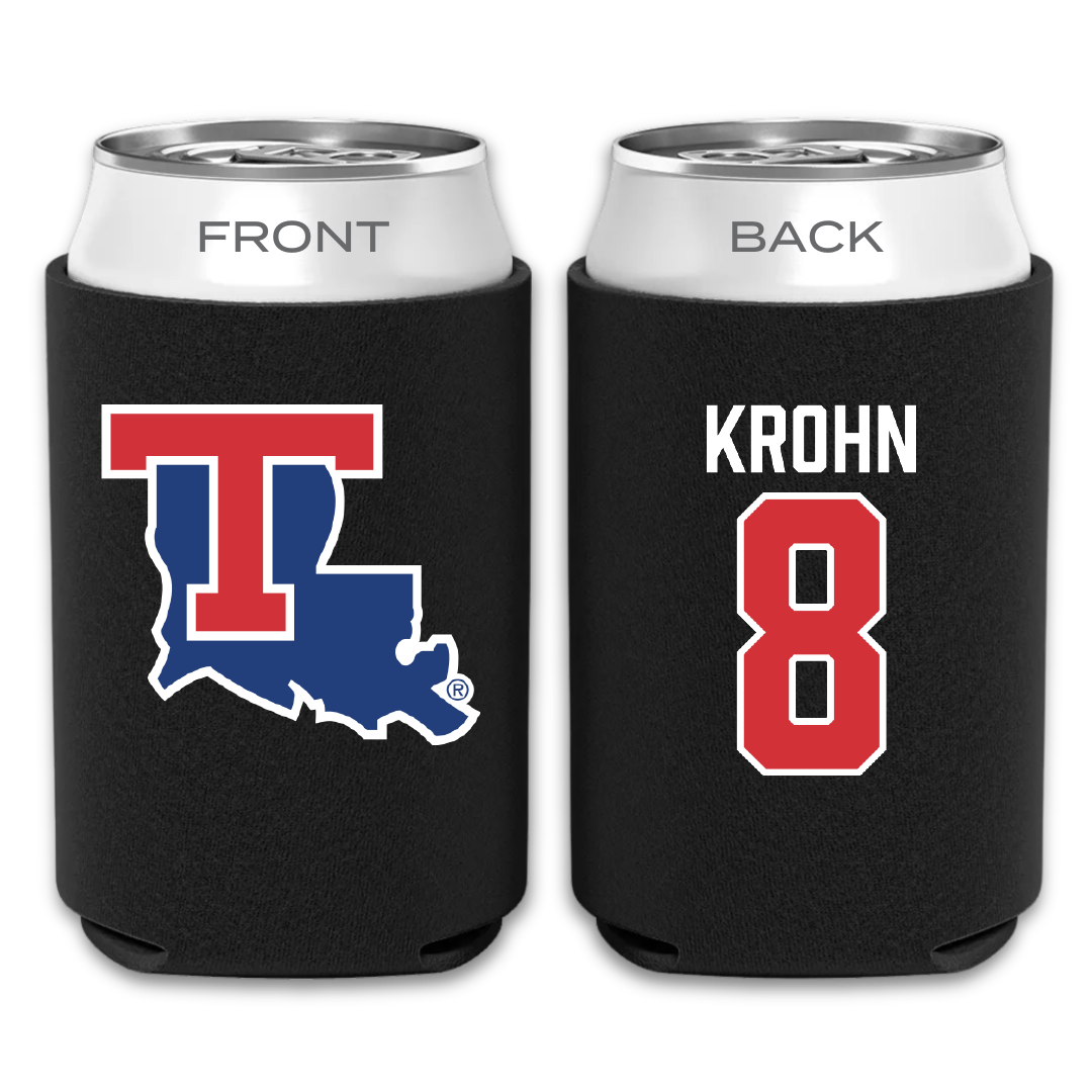 Louisiana Tech University Volleyball Black Can Cooler - #8 Grace Krohn