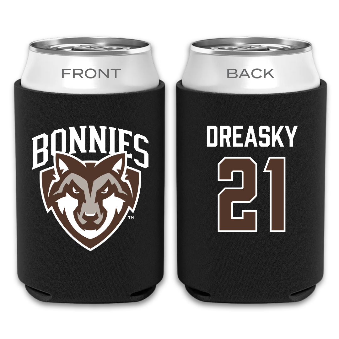 St. Bonaventure University Soccer Black Can Cooler - #21 Avery Dreasky