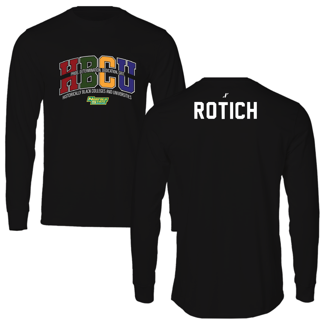 Norfolk State University TF and XC Black HBCU Performance Long Sleeve - Brian Rotich
