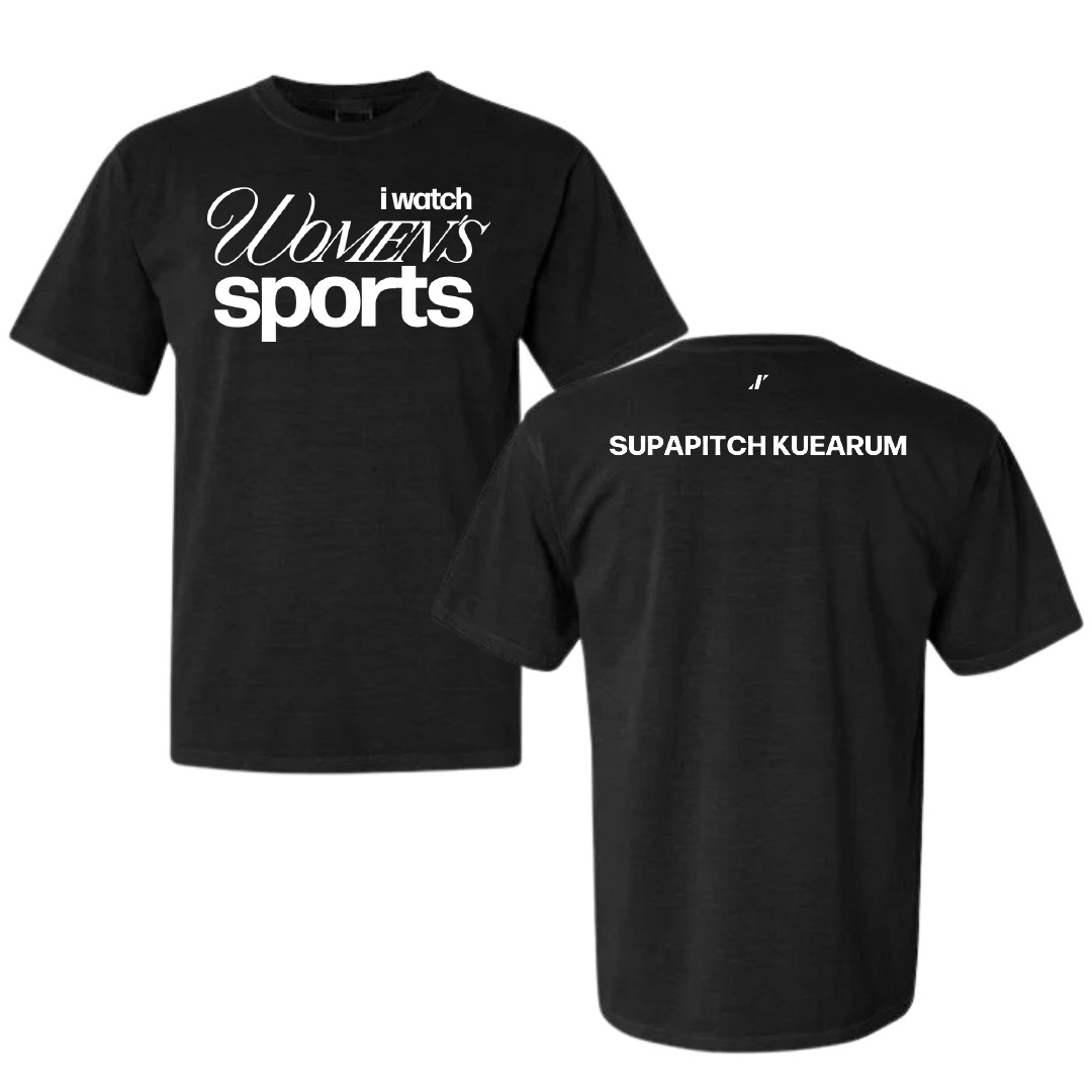 Iowa State University Tennis Black WHM Comfort Colors Tee - Anna Supapitch Kuearum