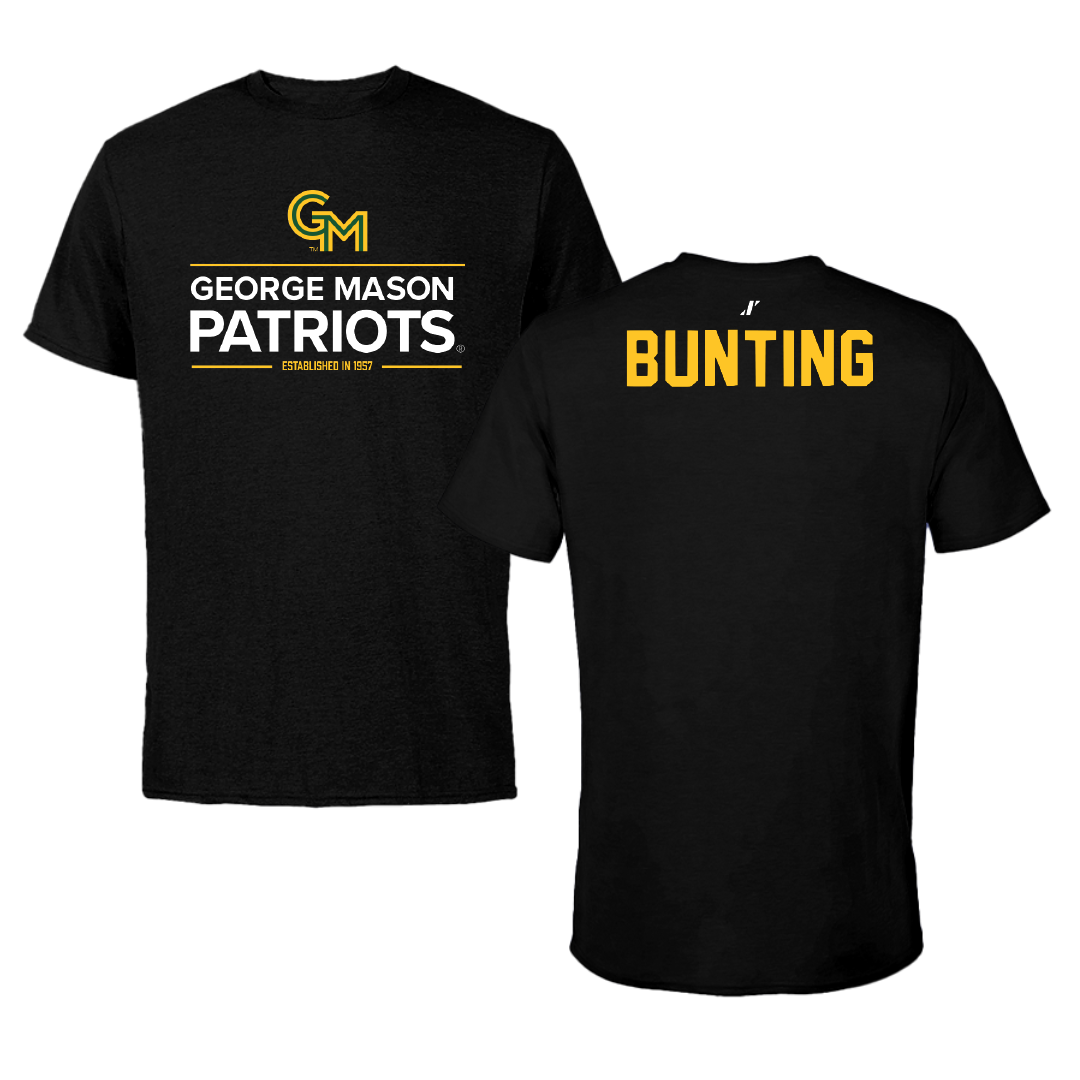 George Mason University Wrestling Black General Performance Tee - Charlie Bunting