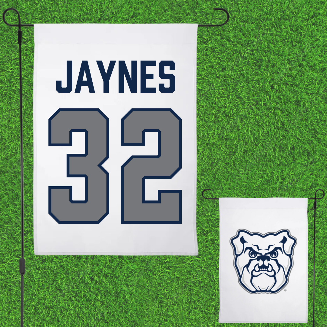Butler University Basketball White Garden Flag - #32 Sydney Jaynes