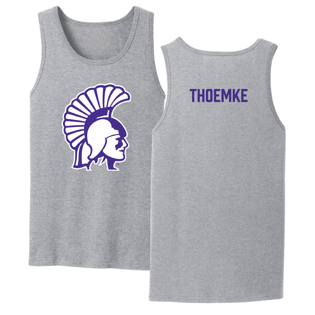Winona State University Tennis Sport Gray Tank Top - Clara Thoemke