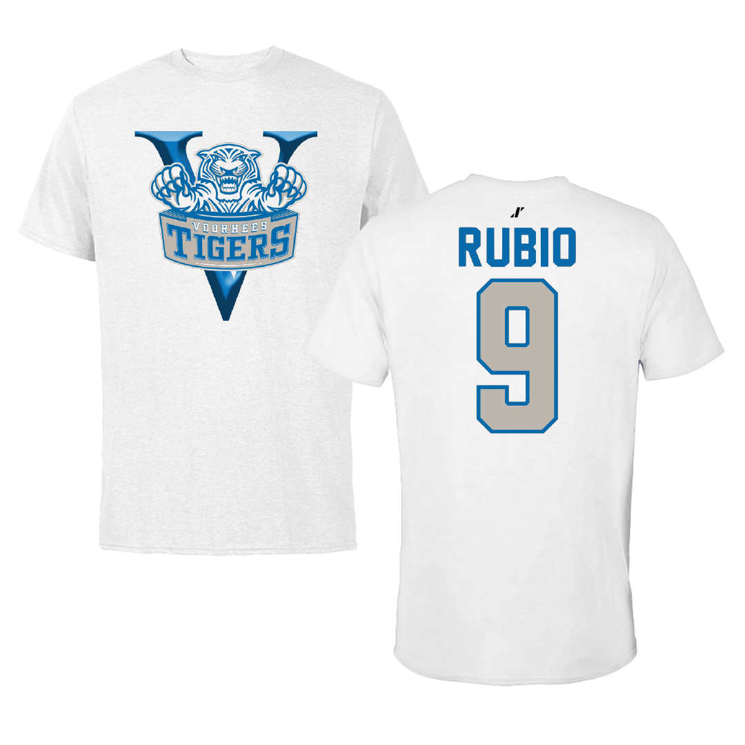 Voorhees University Baseball White Performance Tee - #9 Miguel Rubio