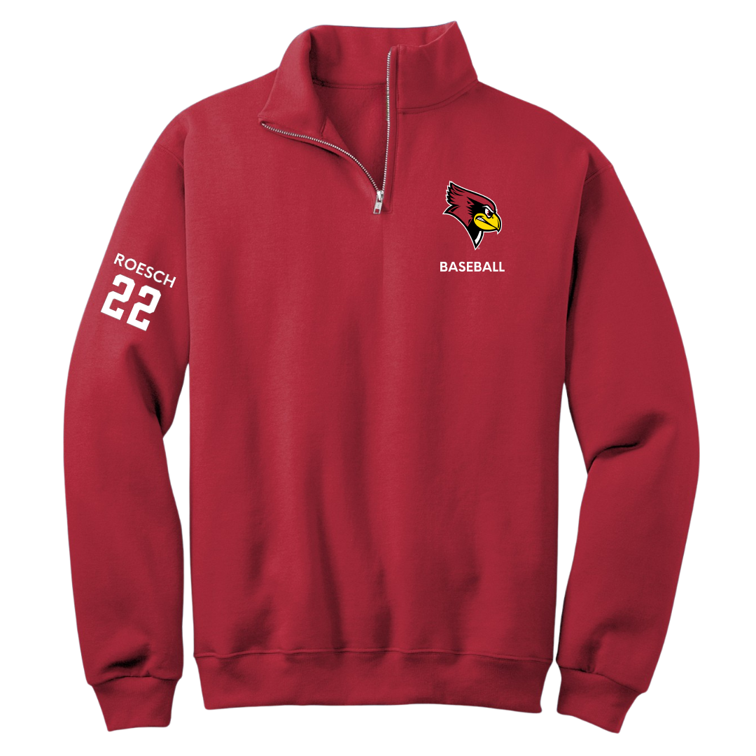 Illinois State University Baseball Red Quarter-Zip - #22 Braden Roesch