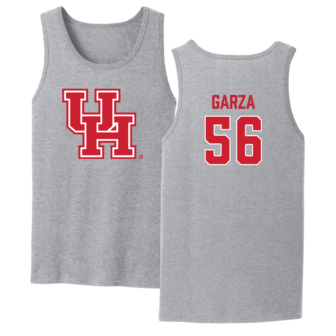 University of Houston Football Sport Gray Tank Top - #56 Jacob Garza