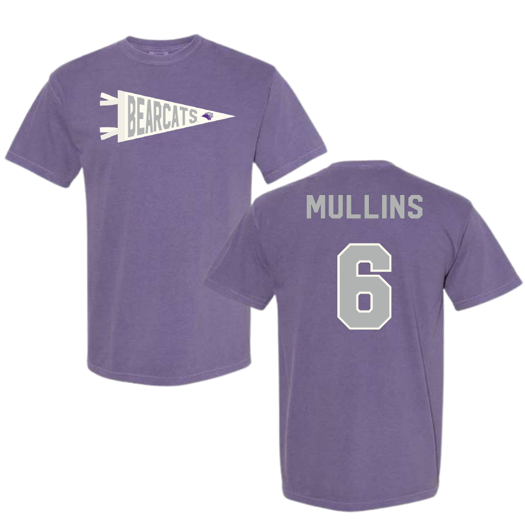 Southwest Baptist University Football Purple Pennant Comfort Colors Tee - #6 Canaan Mullins