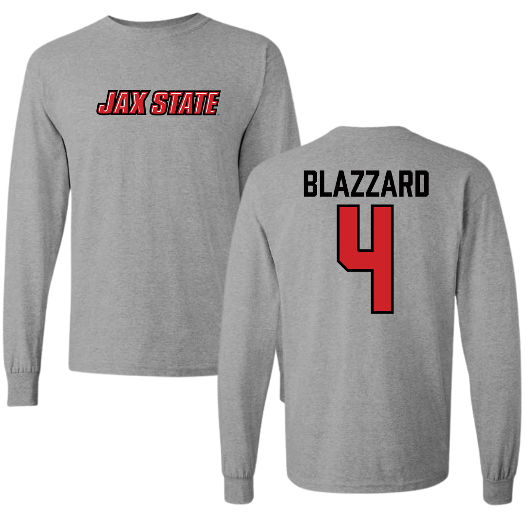 Jacksonville State University Volleyball Sport Gray Long Sleeve - #4 Morgan Blazzard