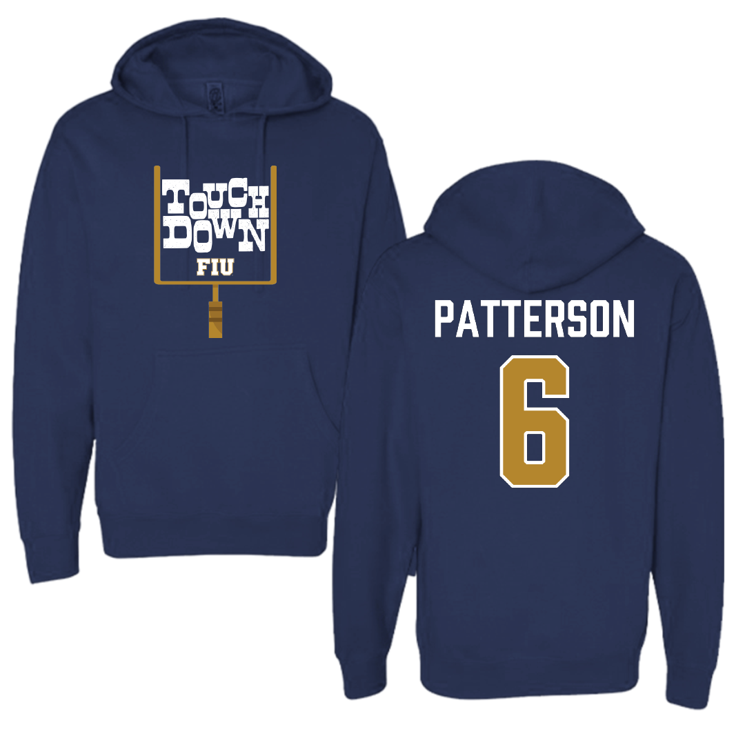 Florida International University Football Navy Touchdown Hoodie - #6 Antonio Patterson