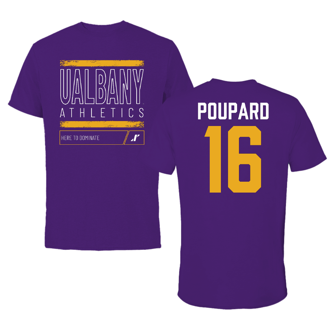 University at Albany Lacrosse Purple Dominate Performance Tee - #16 Ava Poupard