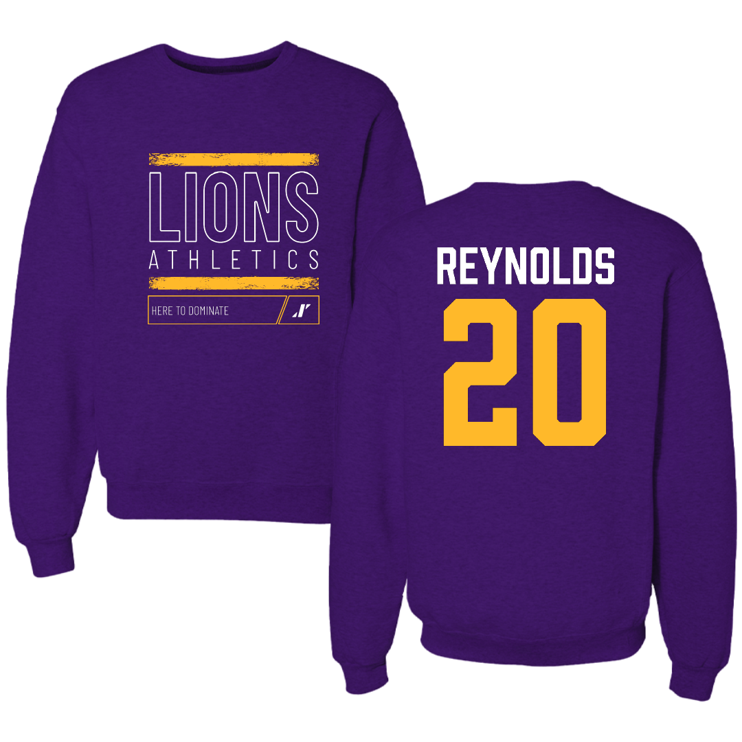 University of North Alabama Soccer Purple Dominate Crewneck - #20 Maddie Reynolds