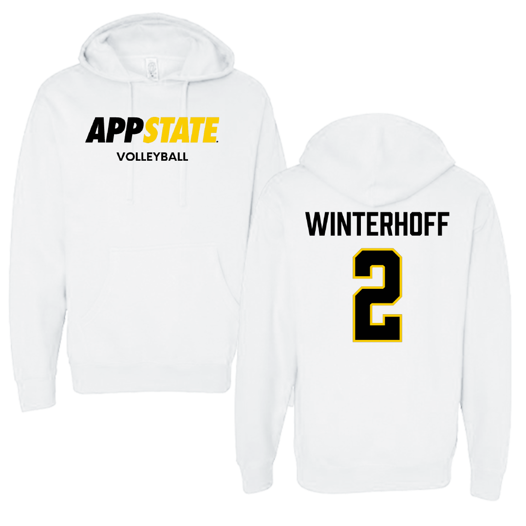 Appalachian State University Volleyball (W) White Hoodie - #2 Maya Winterhoff