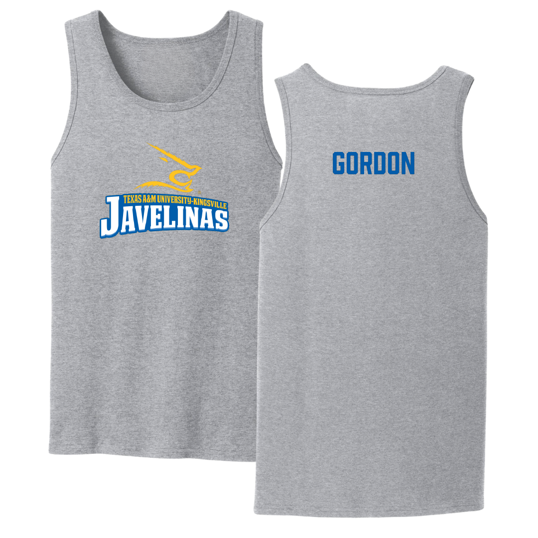 Texas A&M University-Kingsville TF and XC Sport Gray Tank Top - Blake Gordon