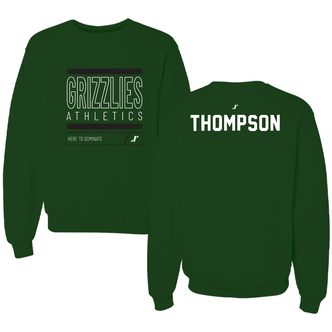 Adams State University Wrestling Forest Green Dominate Crewneck - Kieran Thompson