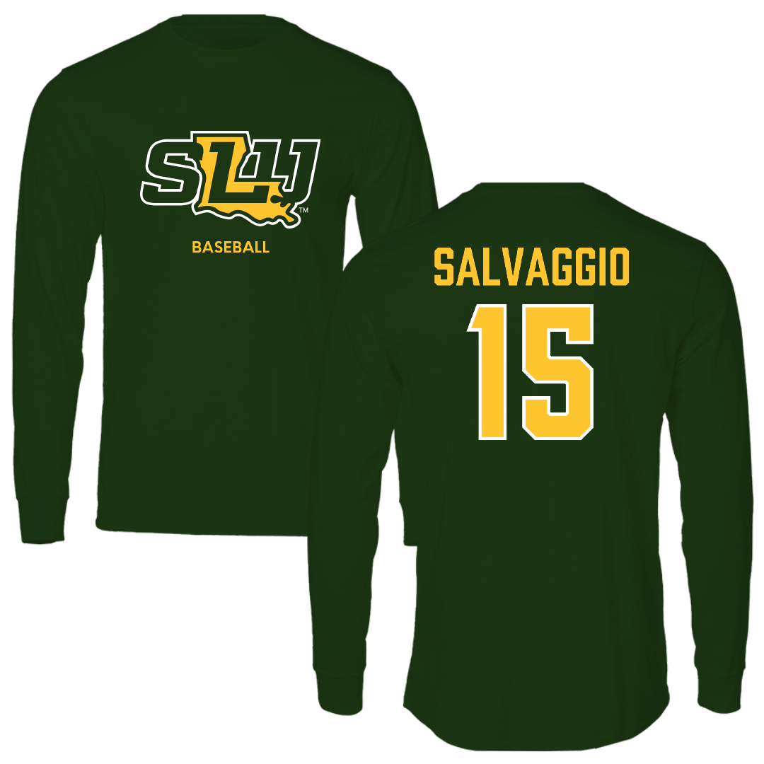 Southeastern Louisiana University Baseball Forest Green Long Sleeve - #15 TJ Salvaggio
