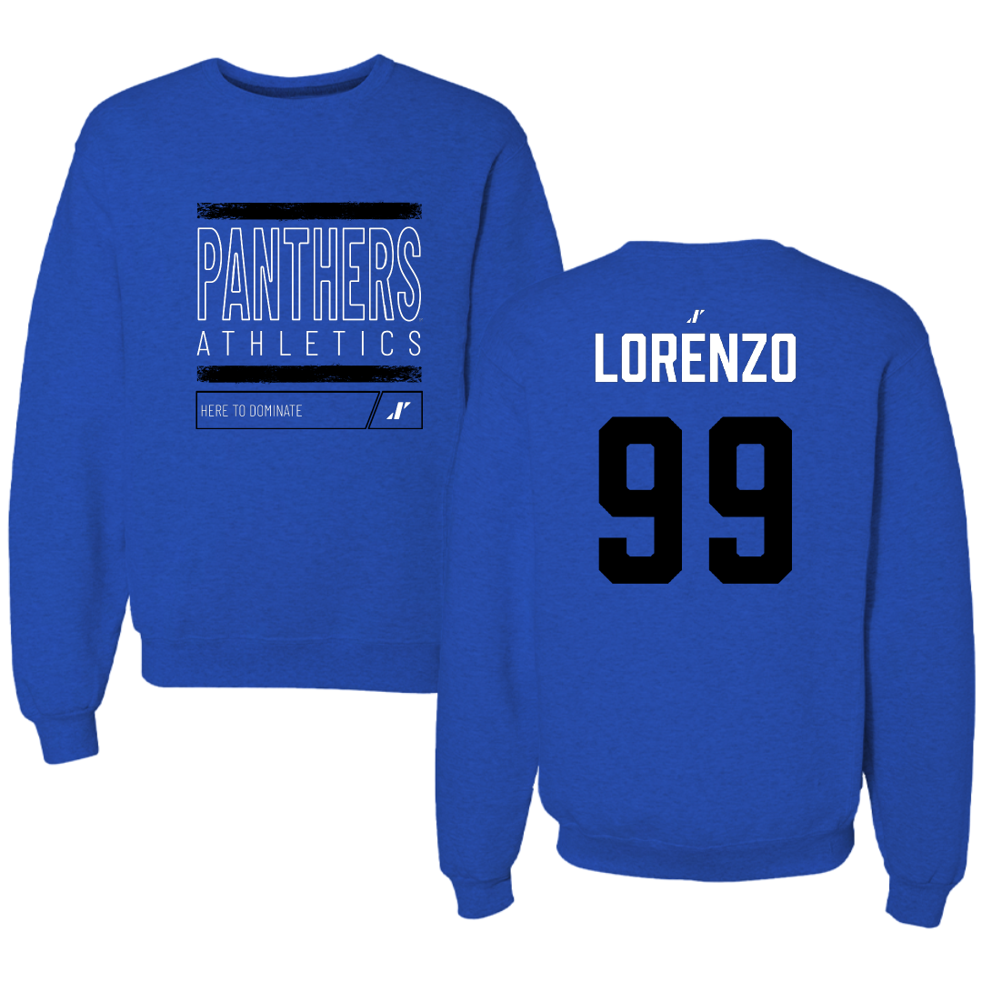 Georgia State University Football Blue Dominate Crewneck - #99 Christian Lorenzo