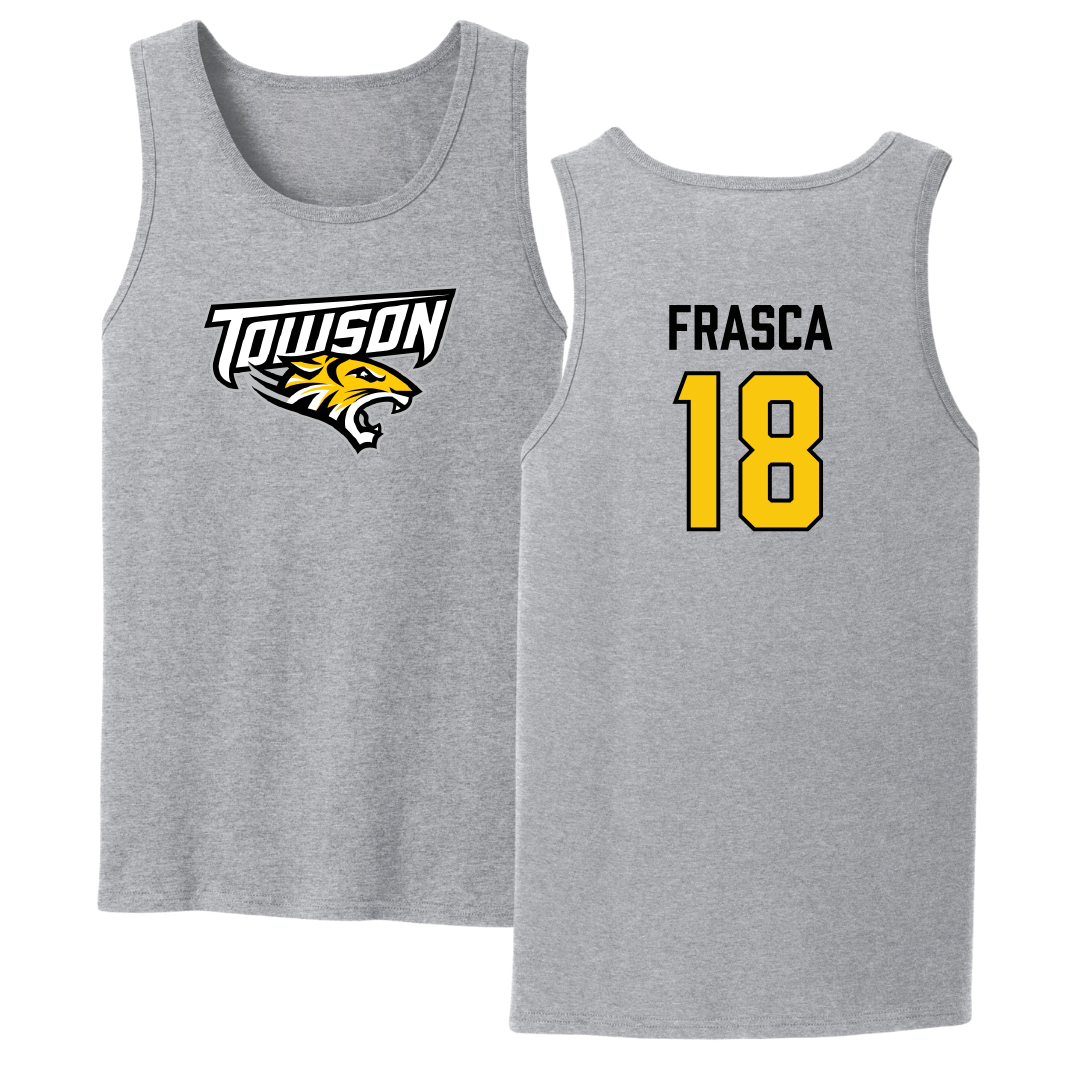 Towson University Field Hockey Sport Gray Tank Top - #18 Sophia Frasca