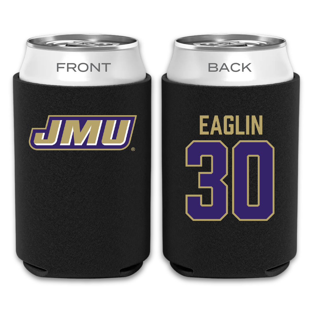 James Madison University Football Black Can Cooler - #30 Justin Eaglin