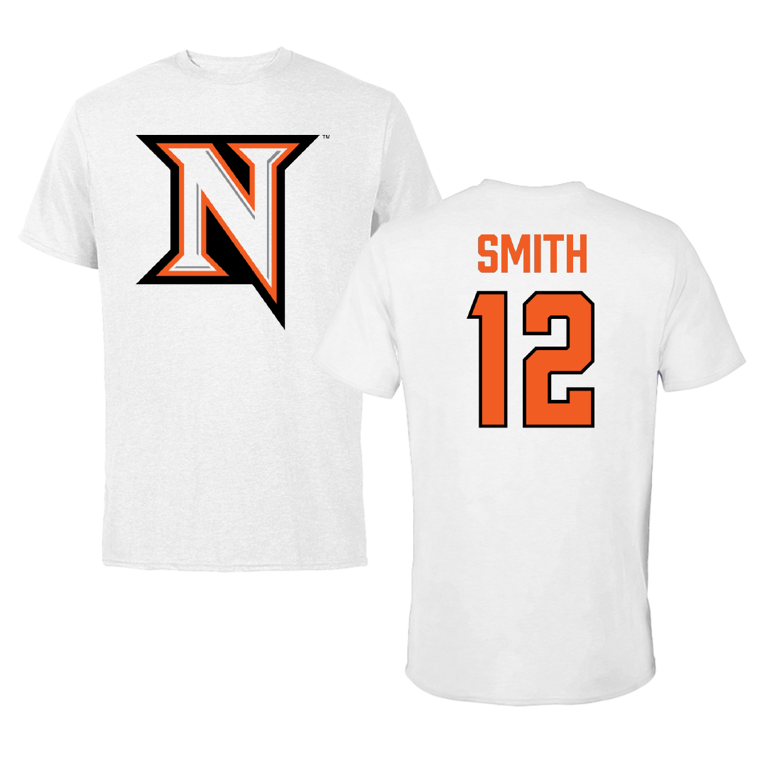 Northampton Community College Volleyball (M) White Performance Tee - #12 Luke Smith