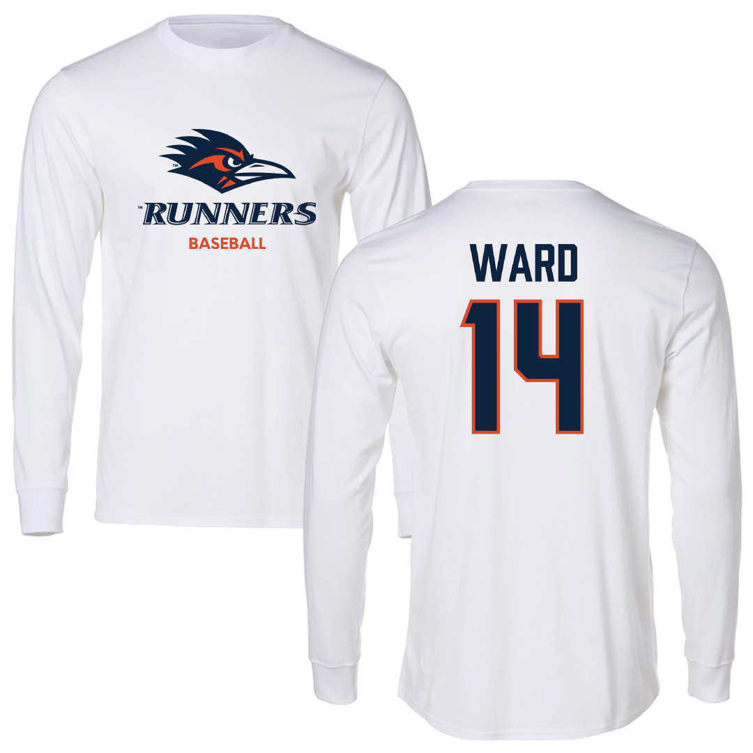University of Texas at San Antonio Baseball White Long Sleeve - #14 Ryan Ward