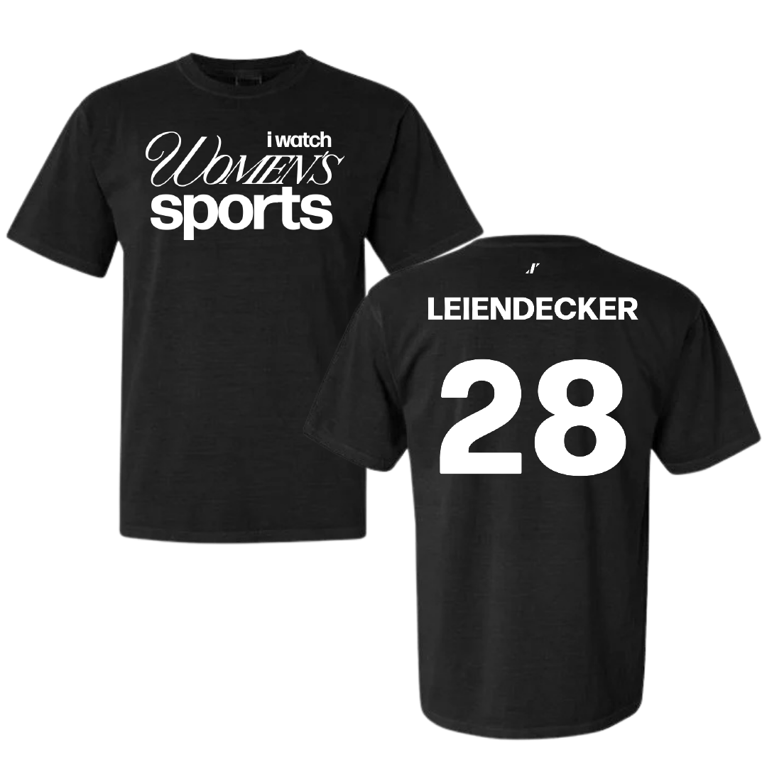 Louisiana Tech University Bowling Black WHM Comfort Colors Tee - #28 Abbie Leiendecker