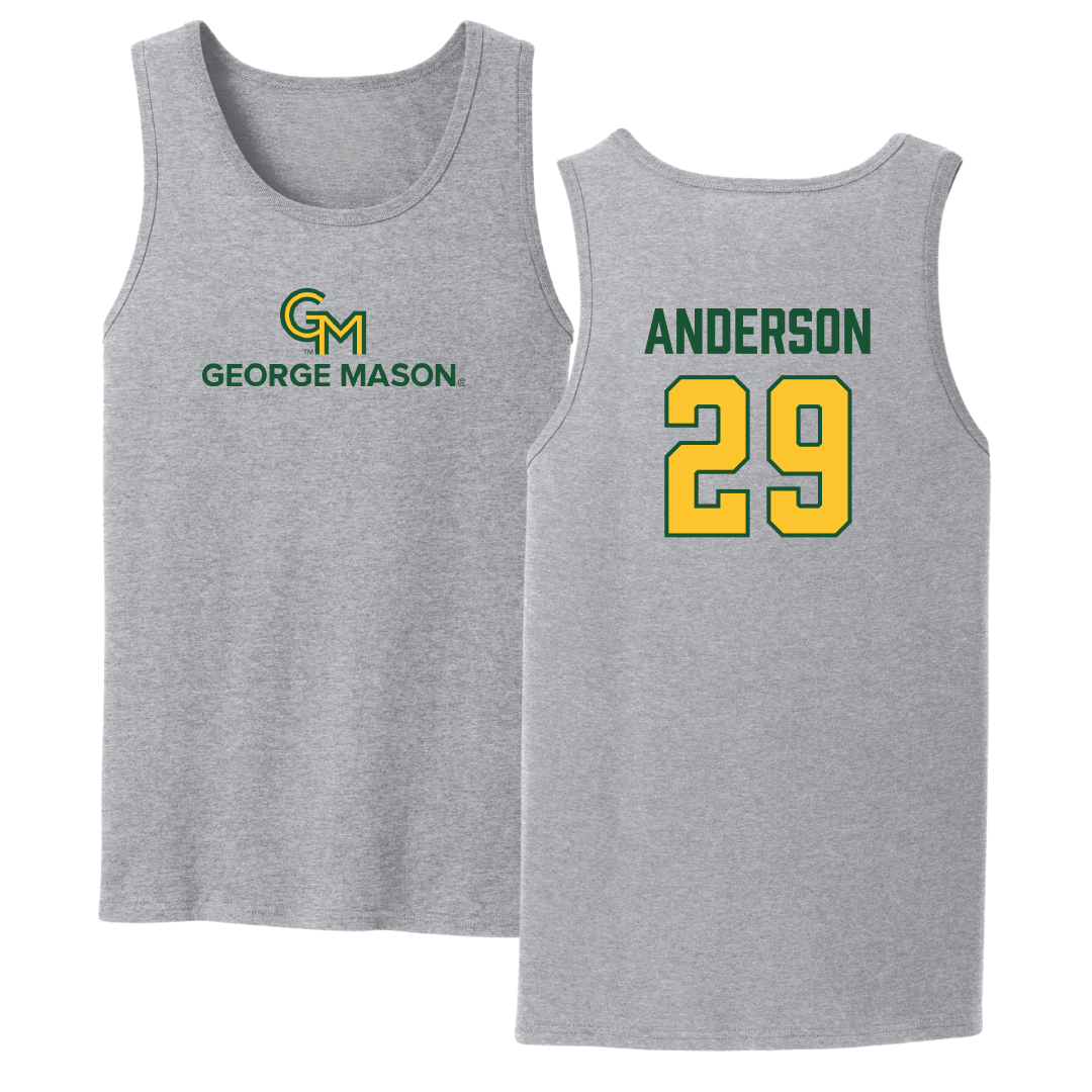 George Mason University Softball Sport Gray Tank Top - #29 Jordan Anderson