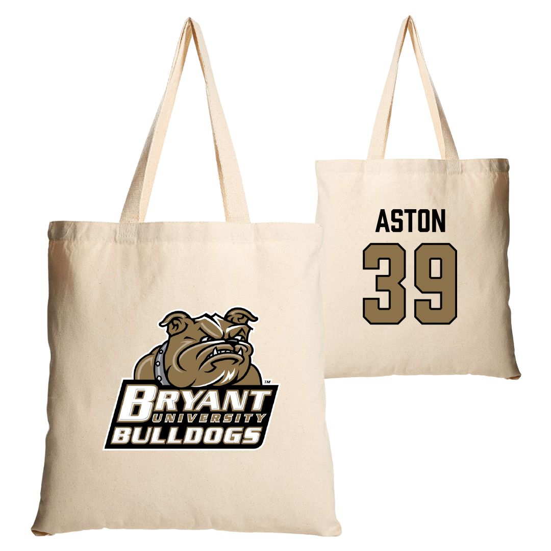 Bryant University Football Tan Canvas Tote Bag - #39 Chase Aston