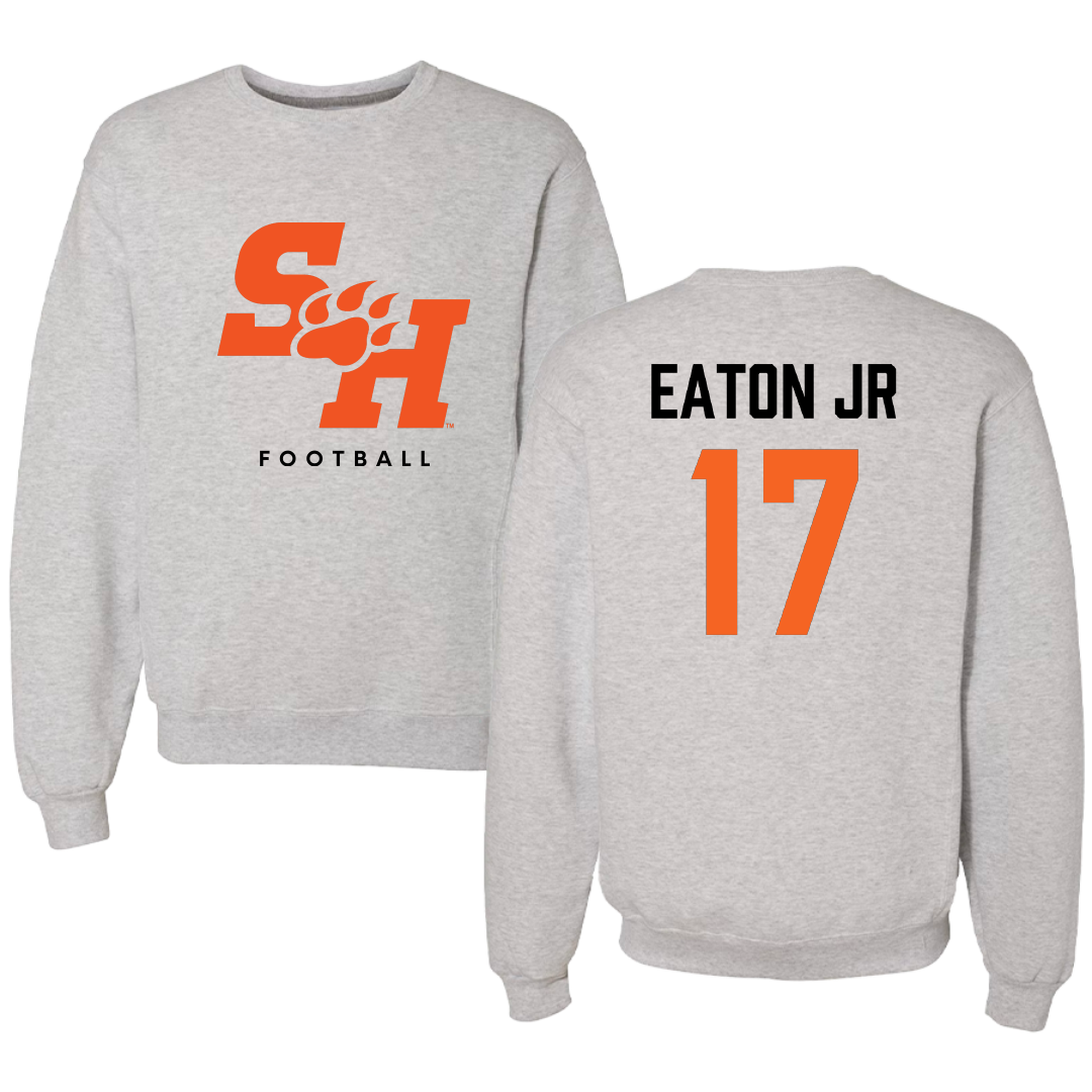 Sam Houston State University Football Gray Crewneck - #17 Christopher Eaton Jr