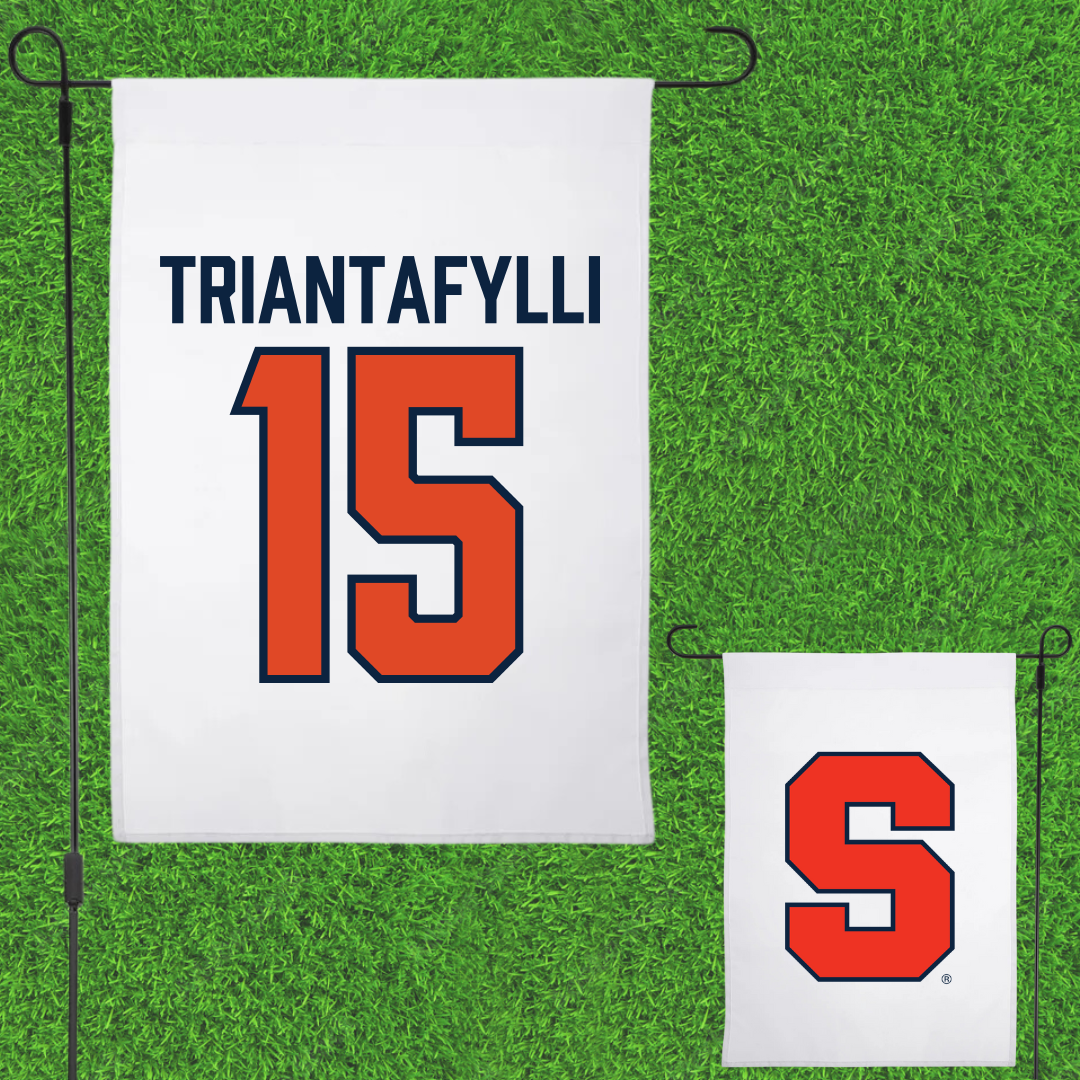 Syracuse University Basketball White Garden Flag - #15 Marilena Triantafylli