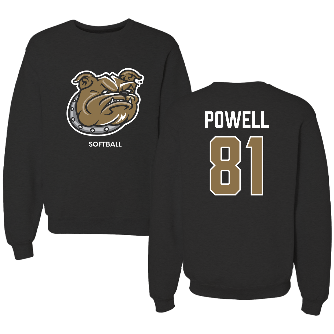 Bryant University Softball Black Crewneck - #81 Lexi Powell