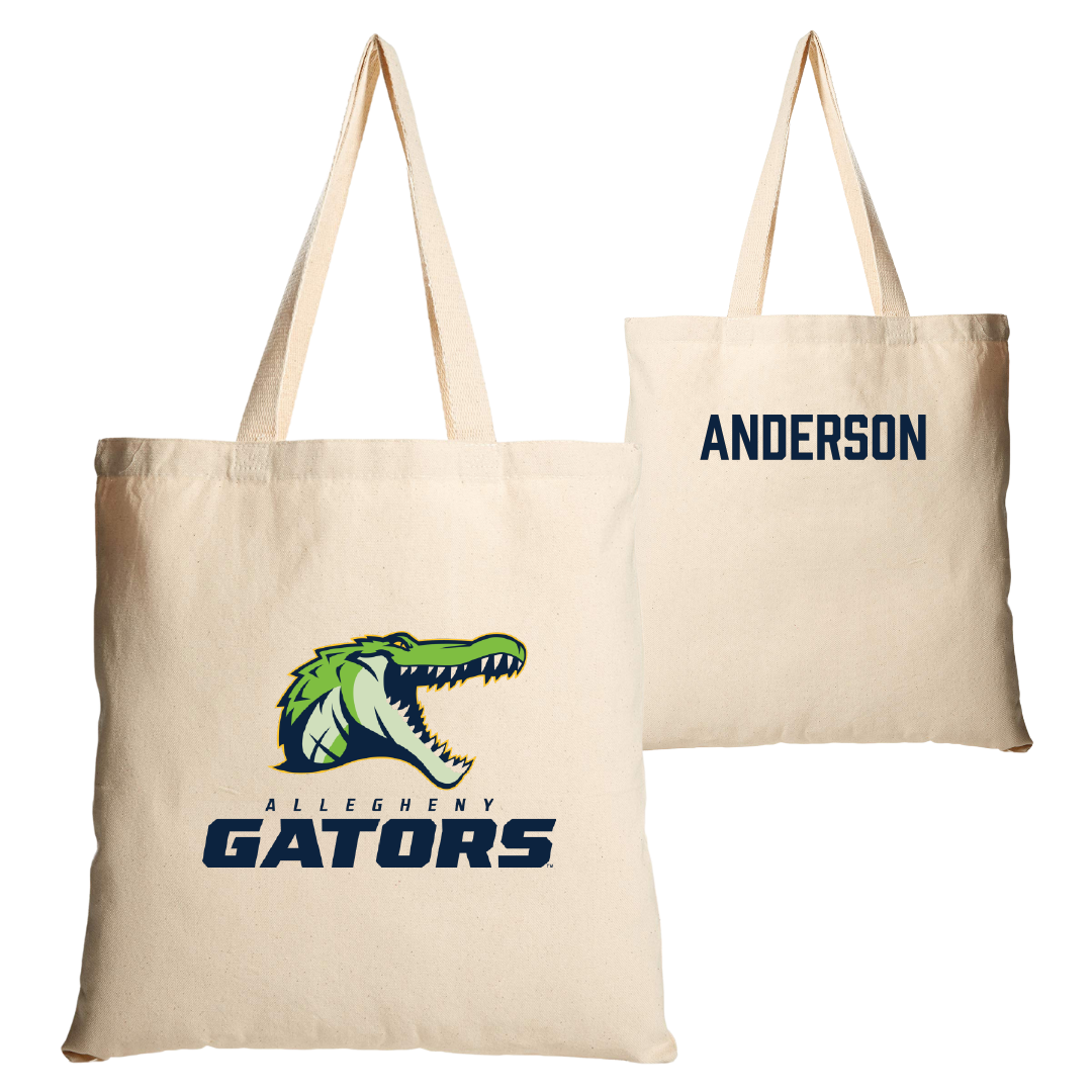 Allegheny College TF and XC Tan Canvas Tote Bag - Jordan Anderson