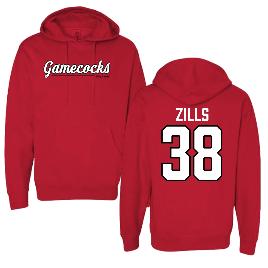 Jacksonville State University Football Red General Hoodie - #38 Nate Zills
