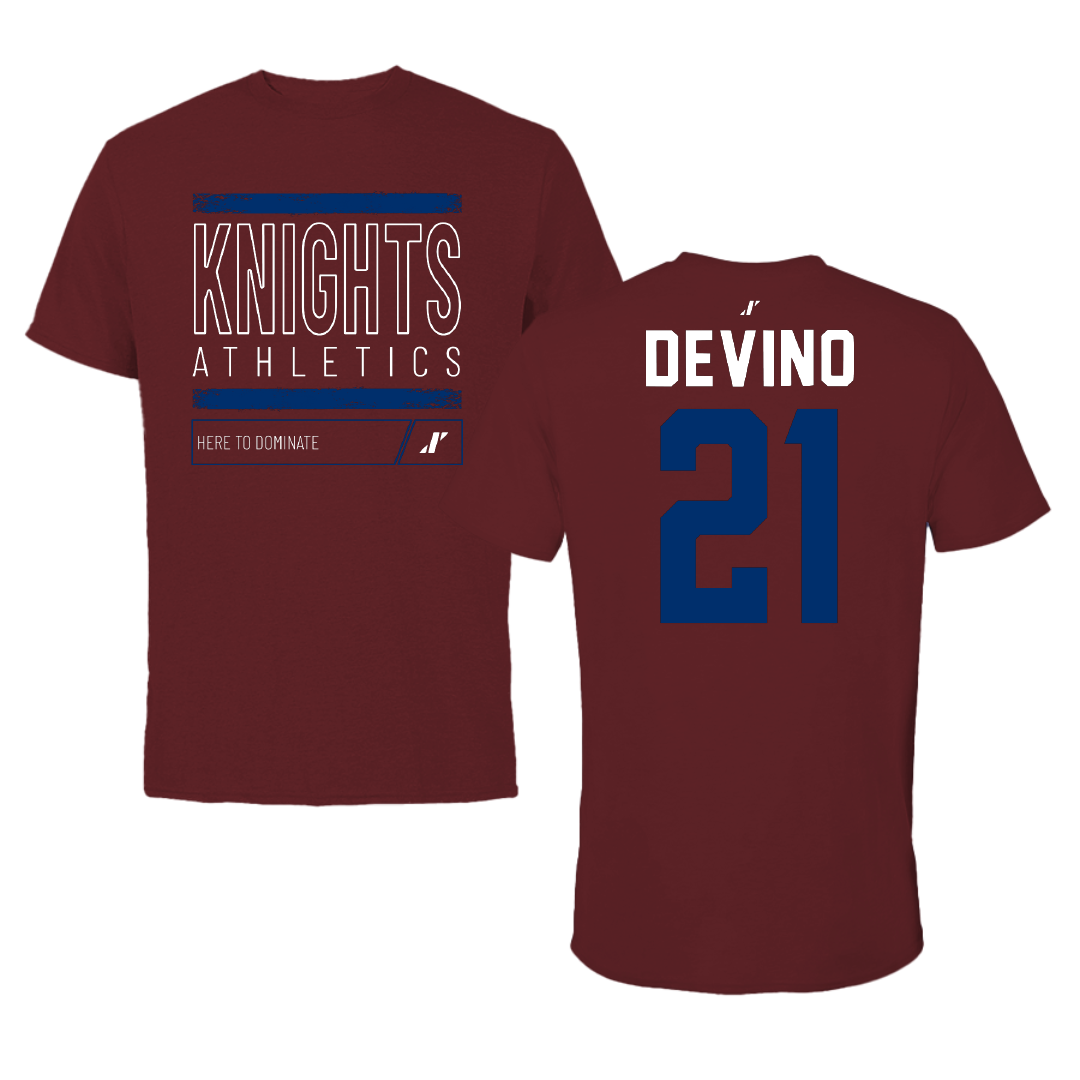 Fairleigh Dickinson University-Metropolitan Campus Lacrosse Maroon Dominate Performance Tee - #21 Mia Devino