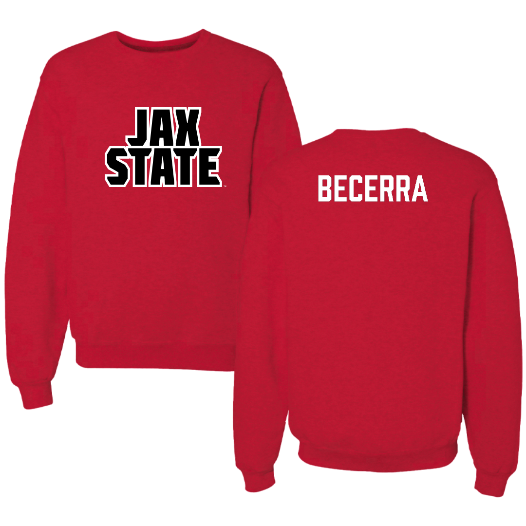 Jacksonville State University TF and XC Red Crewneck - Breanna Becerra