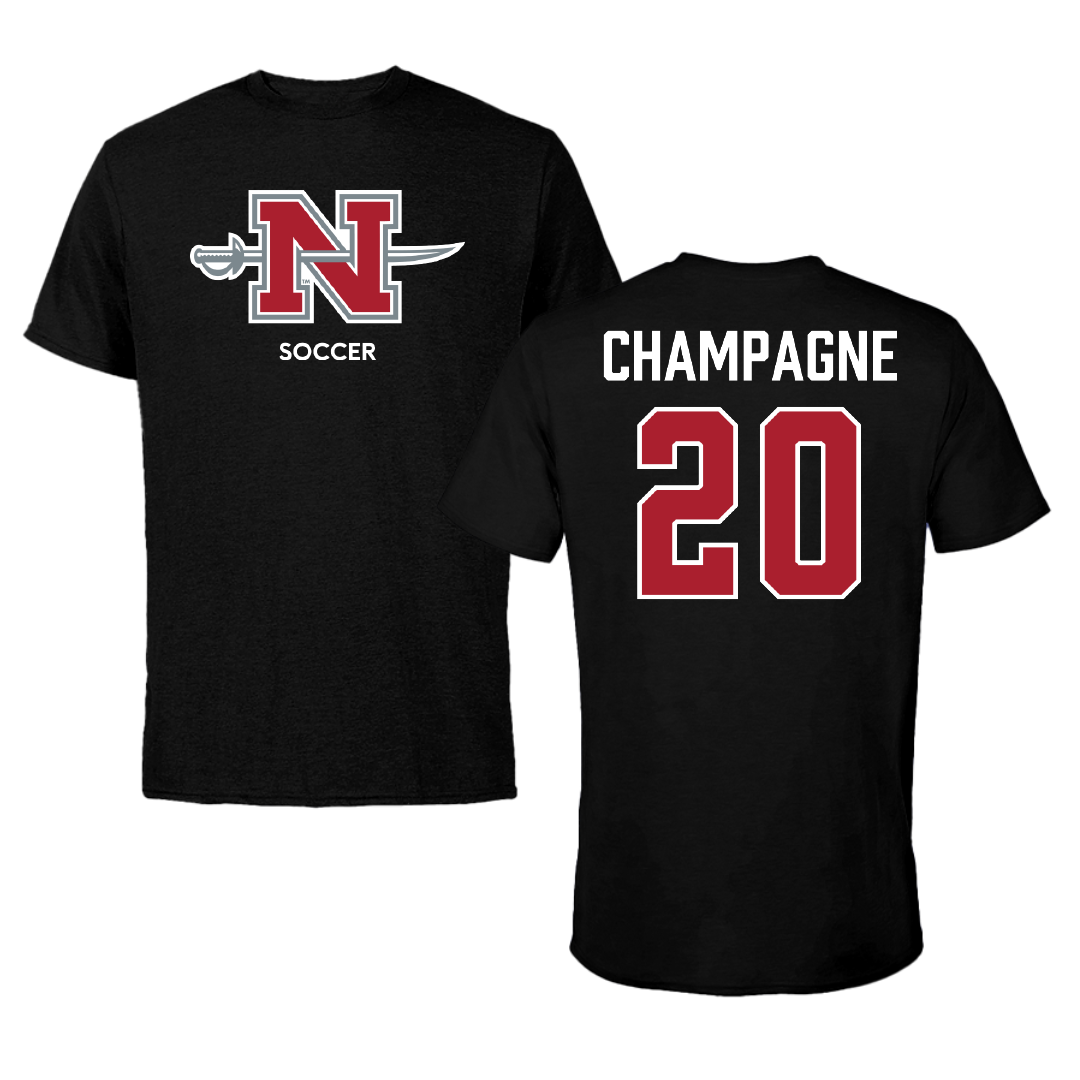 Nicholls State University Soccer (W) Black Mascot Tee - #20 Gabby Champagne