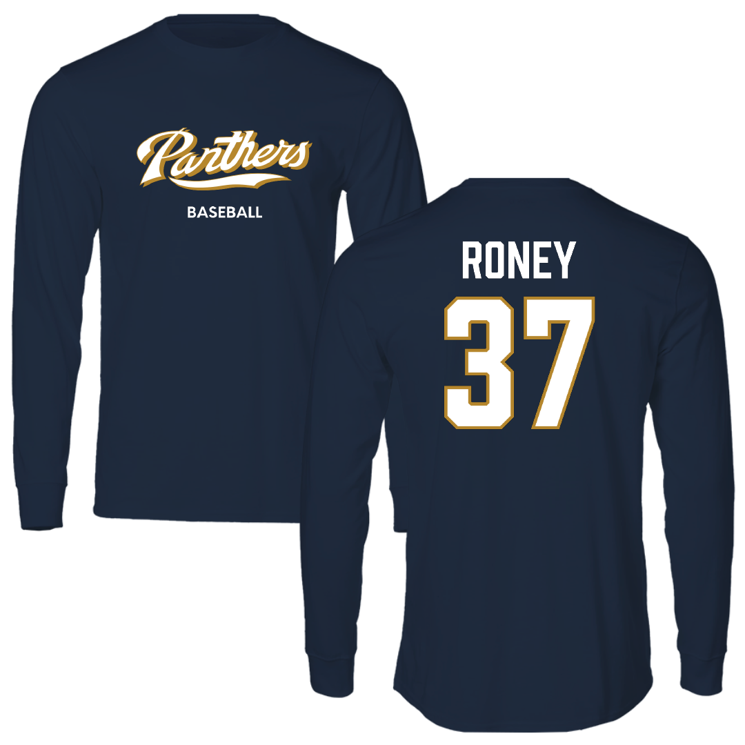 Florida International University Baseball Navy Performance Long Sleeve - #37 Brendan Roney
