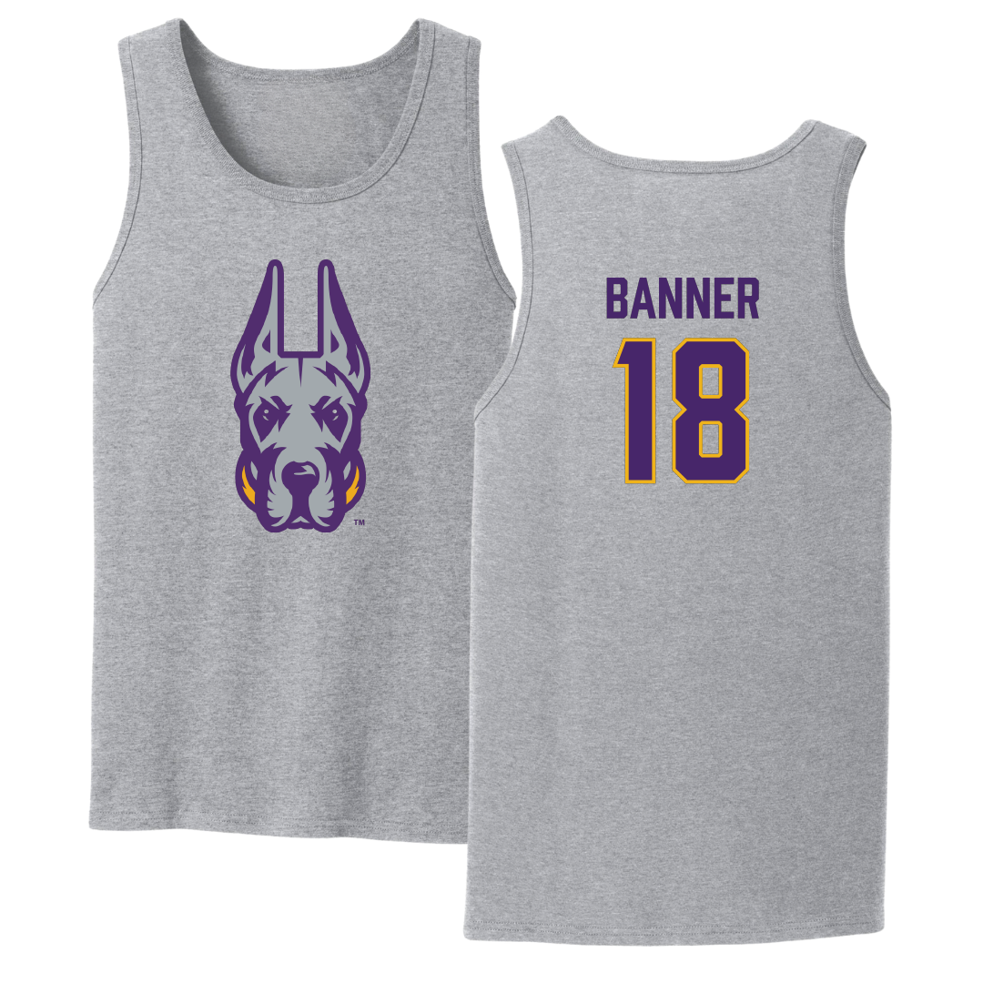 University at Albany Baseball Sport Gray Tank Top - #18 Dylan Banner